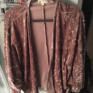 CRUSHED VELVET CARDIGAN